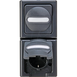 Kopp EL BE 130815000 - BLUE ELECTRIC - Aus-/Wechselschalter-Steckdosenkombination, anth Kopp EL BE 130815000 - BLUE ELECTRIC - Aus-/Wechselschalter-Steckdosenkombination, anth
