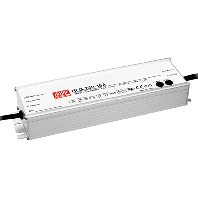 Mean Well MW HLG-240H-24A - LED-Trafo, 240 W, 24 V DC, 10000 mA Mean Well MW HLG-240H-24A - LED-Trafo, 240 W, 24 V DC, 10000 mA