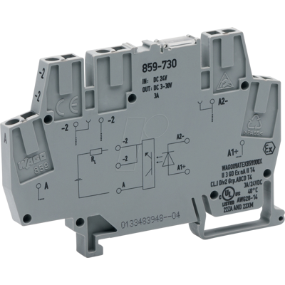 WAGO 859-730 Kompakt Optokoppler-Klemme - 24VDC, 3A WAGO 859-730 Kompakt Optokoppler-Klemme - 24VDC, 3A