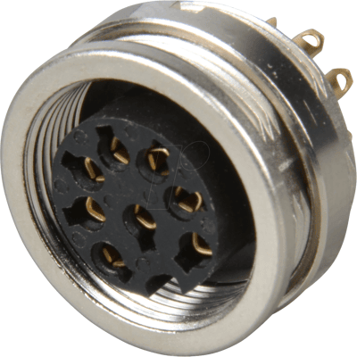 Lumberg LUM 0304-08 - Einbaukupplung, Frontmontage, IP68, 8-polig Lumberg LUM 0304-08 - Einbaukupplung, Frontmontage, IP68, 8-polig