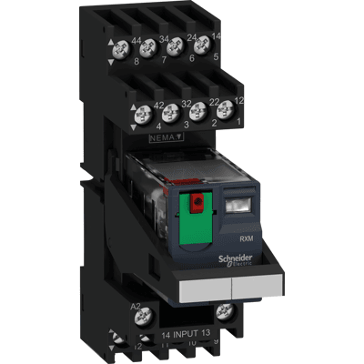 Schneider Electric RXM4AB1B7PVM - Relais - 24 V - -40-55°C - UL 508 EN/IEC 61810-1 CSA C22.2 No 14 IEC 61984 EAC Lloyd's IP20 Schneider Electric RXM4AB1B7PVM - Relais - 24 V - -40-55°C - UL 508 EN/IEC 61810-1 CSA C22.2 No 14 IEC 61984 EAC Lloyd's IP20