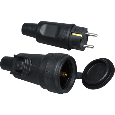 Kopp SST 3VG VR SET - Schutzkontaktstecker Typ F - CEE 7/4 + Typ F - CEE 7/3, IP 44 Kopp SST 3VG VR SET - Schutzkontaktstecker Typ F - CEE 7/4 + Typ F - CEE 7/3, IP 44