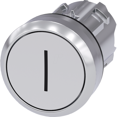 Siemens Taster, 22 mm, Metall, Weiß - Druckknopf Siemens Taster, 22 mm, Metall, Weiß - Druckknopf
