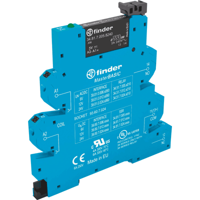Finder Solid State Relais Modul Serie 39 - DIN-Schiene, 19,2-26,4V Steuerung, 1,5-24V DC Last, 6A Finder Solid State Relais Modul Serie 39 - DIN-Schiene, 19,2-26,4V Steuerung, 1,5-24V DC Last, 6A