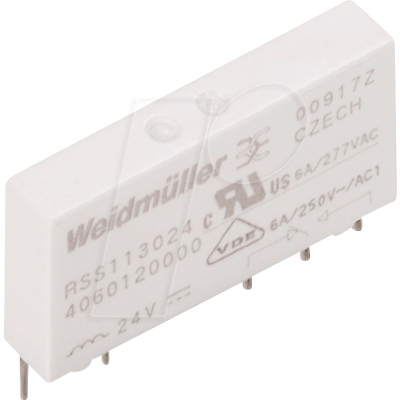 Weidmüller RSS 112024 - Relé PCB Steckbar 24 V DC, 6 A, 1 Wechslerkontakt Weidmüller RSS 112024 - Relé PCB Steckbar 24 V DC, 6 A, 1 Wechslerkontakt