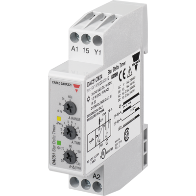 CARLO GAVAZZI DAC51CM24 - Zeitrelais DAC51, 1 Wechsler, 24 - 240 V AC / DC, Stern-Dreieck CARLO GAVAZZI DAC51CM24 - Zeitrelais DAC51, 1 Wechsler, 24 - 240 V AC / DC, Stern-Dreieck