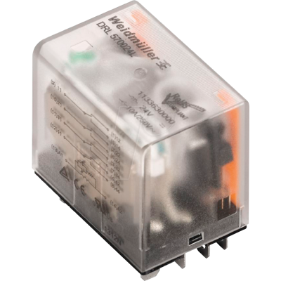 Weidmüller Modell 573524 L Leistungsrelais - 24V AC, 10A, 4 Kontakte Weidmüller Modell 573524 L Leistungsrelais - 24V AC, 10A, 4 Kontakte