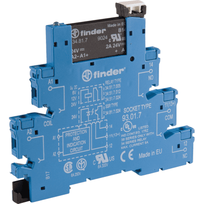 Finder 38.81.3.240.8240 - Relais - 240V DC - DIN-Schiene Finder 38.81.3.240.8240 - Relais - 240V DC - DIN-Schiene