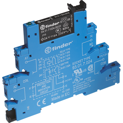 Finder 38.51.8.240.5060 Relaismodul - 230V AC, 6A, Einfachkontakt Finder 38.51.8.240.5060 Relaismodul - 230V AC, 6A, Einfachkontakt