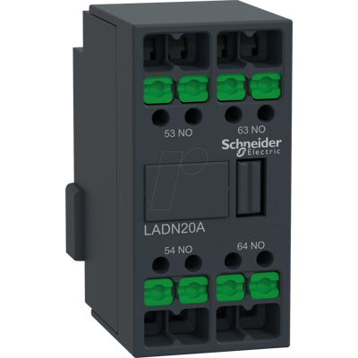 Schneider Electric LADN20A - Hilfsschalterblock Leistungsschütz vorne, 2S, Snap-In Schneider Electric LADN20A - Hilfsschalterblock Leistungsschütz vorne, 2S, Snap-In