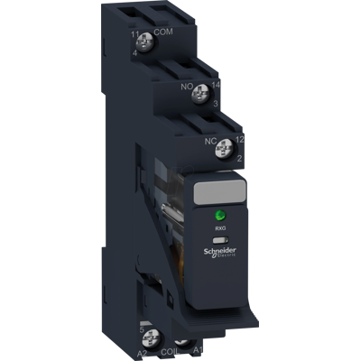 Schneider Electric RXG Relais - 10A, 24V DC, LED, DIN-Montage Schneider Electric RXG Relais - 10A, 24V DC, LED, DIN-Montage