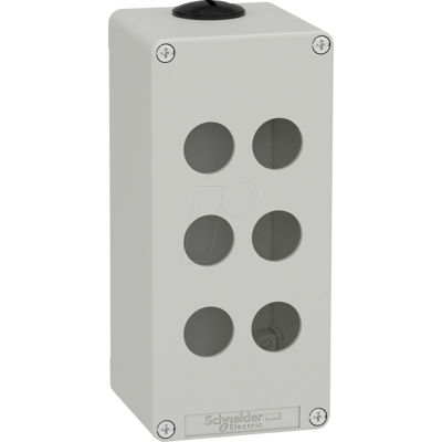Schneider Electric XAPD3506 Metallgehäuse - 6x22mm, IP65, Grau Schneider Electric XAPD3506 Metallgehäuse - 6x22mm, IP65, Grau