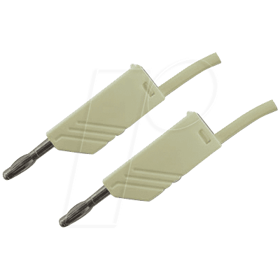 Hirschmann Prüf- & Messteckerkabel - 2m, Weiß, Bananenstecker, 32A Hirschmann Prüf- & Messteckerkabel - 2m, Weiß, Bananenstecker, 32A