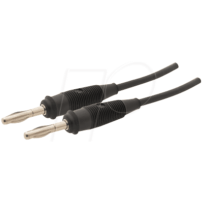 SKS Hirschmann - Testleitung - 100cm Schwarz - Silikon, Doppelisoliert SKS Hirschmann - Testleitung - 100cm Schwarz - Silikon, Doppelisoliert