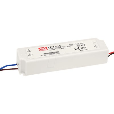 Mean Well MW LPV-60-15 - LED-Trafo, 60 W, 15 V DC, 4000 mA Mean Well MW LPV-60-15 - LED-Trafo, 60 W, 15 V DC, 4000 mA