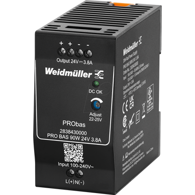 Weidmüller PRO BAS 90W 24V 3.8A Stromversorgung - Power Supply Weidmüller PRO BAS 90W 24V 3.8A Stromversorgung - Power Supply