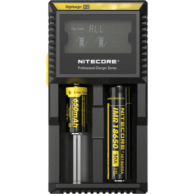 Nitecore NC DC D2 - Tischladegerät, prozessorgesteuert, NiCd, NiMh, Li-Ion, Li-Po Nitecore NC DC D2 - Tischladegerät, prozessorgesteuert, NiCd, NiMh, Li-Ion, Li-Po