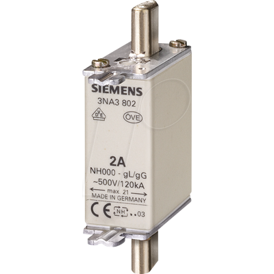 Siemens 3NA3836-8 NH-Sicherungseinsatz - Überlast- & Kurzschlussschutz Siemens 3NA3836-8 NH-Sicherungseinsatz - Überlast- & Kurzschlussschutz