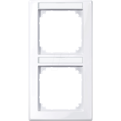 Merten ME MS 470225 - M-SMART, Rahmen, 2-fach, aktivweiß glänzend, Beschriftungsträger Merten ME MS 470225 - M-SMART, Rahmen, 2-fach, aktivweiß glänzend, Beschriftungsträger