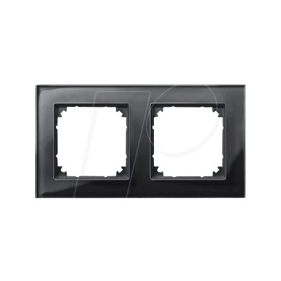Merten EL MP 489203 - M-PLAN, Echtglasrahmen, 2-fach, onyxschwarz Merten EL MP 489203 - M-PLAN, Echtglasrahmen, 2-fach, onyxschwarz