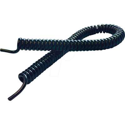 BKL Electronic Li12Y11Y Spiralkabel - 8 Adern, 1200/4800mm, Schwarz BKL Electronic Li12Y11Y Spiralkabel - 8 Adern, 1200/4800mm, Schwarz