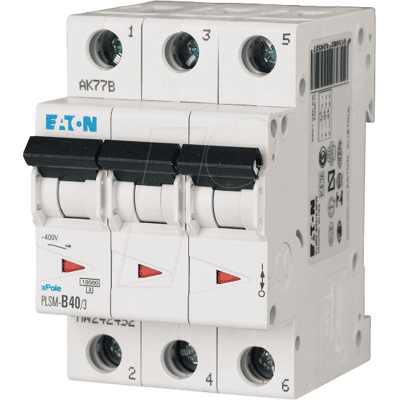 Eaton 3-poliger Leitungsschutzschalter - 63A - Typ C - DIN-Schiene Eaton 3-poliger Leitungsschutzschalter - 63A - Typ C - DIN-Schiene