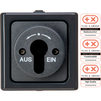 BLUE ELECTRIC Gehäuse für Schlüssel-Schalter, anthrazit, blauer Electric-Design BLUE ELECTRIC Gehäuse für Schlüssel-Schalter, anthrazit, blauer Electric-Design