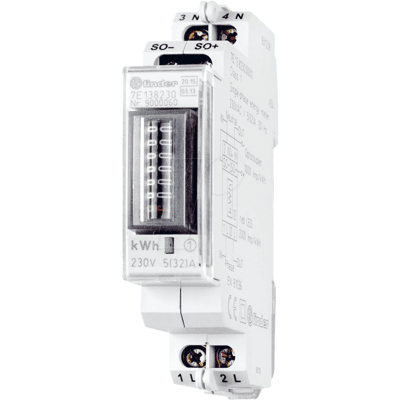 Finder 7E.13.8.230.0010 Mechanischer Einphasen-Zähler - Stromzähler Finder 7E.13.8.230.0010 Mechanischer Einphasen-Zähler - Stromzähler