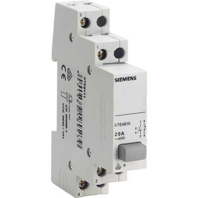 Siemens SIE 5TE4814 - Grauer Taster, 2W, 20A - Taster-Schalter Siemens SIE 5TE4814 - Grauer Taster, 2W, 20A - Taster-Schalter