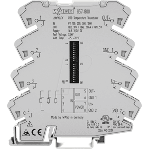 WAGO 857-800 - Temp.Messumformer - Pt100/Pt200/Pt500/Pt1000