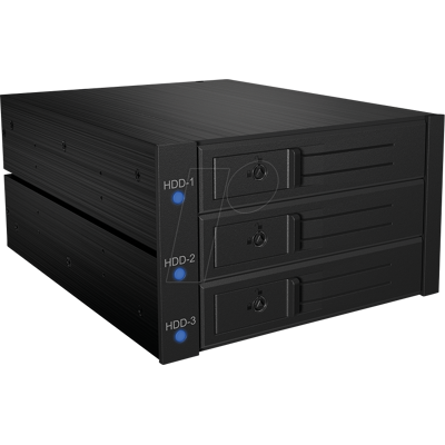 Icybox ICY 573SSK-12G - Wechselrahmen 3x SATA 3,5" HDD für 2x 5,25", Hot Swap Icybox ICY 573SSK-12G - Wechselrahmen 3x SATA 3,5" HDD für 2x 5,25", Hot Swap