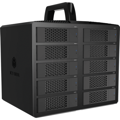 Icybox ICY IB-3710-C31 - Externes 10x 2,5"/3.5" SATA Gehäuse, bis zu 10 Gbps Icybox ICY IB-3710-C31 - Externes 10x 2,5"/3.5" SATA Gehäuse, bis zu 10 Gbps