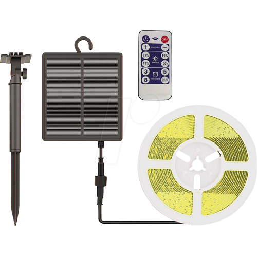 V-TAC VT-23045 - Solar LED-Streifen, 1,2 W, 4000 K, 5 m, IP67