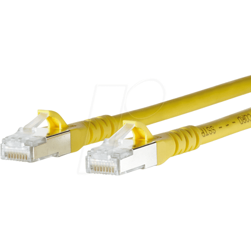 Metz Connect BTR 1308450577-E - Patchkabel RJ45 Cat.6A S/FTP 0,5 m gelb