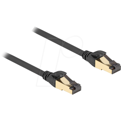 DELOCK 80248 - Patchkabel S/FTP, Cat.7 Rohkabel, 1 m, schwarz, Industrie / Outd