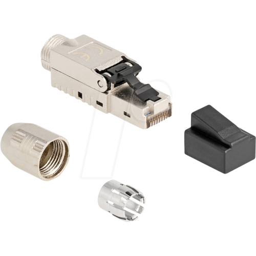 DELOCK 87988 - RJ45 Stecker, Cat.6a, feldkonfektionierbar, Kabelverschraubung