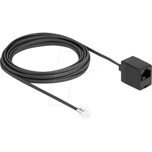 DELOCK 88095 - Telefonkabel, RJ11 Stecker / RJ45 Buchse, schwarz, 5 m
