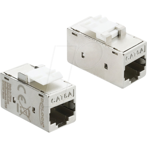 DELOCK 90989 - Keystone Modul Kupplung RJ45 Buchse zu RJ45 Buchse Cat.6a