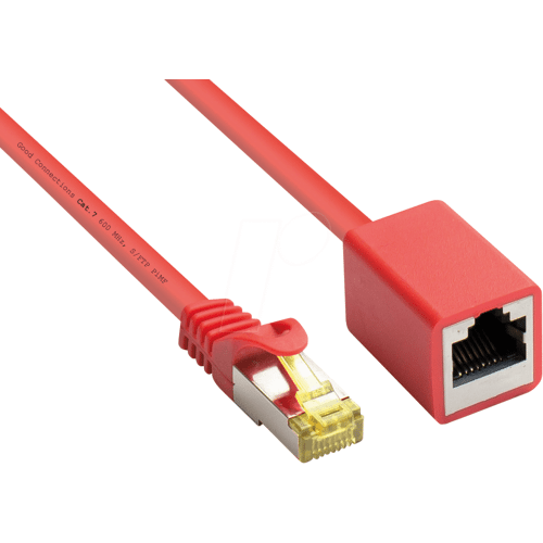 GOOD CONNECTIONS GC 8070VR-010R - Patchkabel-Verlängerung, Cat.7, rot, 1 m