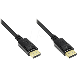 GOOD CONNECTIONS GC 4810-075G - DisplayPort Kabel, DisplayPort 1.2 Stecker, 7,5 m, schwarz, verg GOOD CONNECTIONS GC 4810-075G - DisplayPort Kabel, DisplayPort 1.2 Stecker, 7,5 m, schwarz, verg