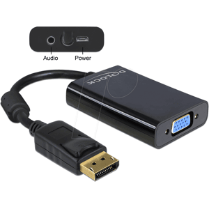 DELOCK 65439 - DisplayPort Adapter, DP 1.1 Stecker auf VGA Buchse DELOCK 65439 - DisplayPort Adapter, DP 1.1 Stecker auf VGA Buchse