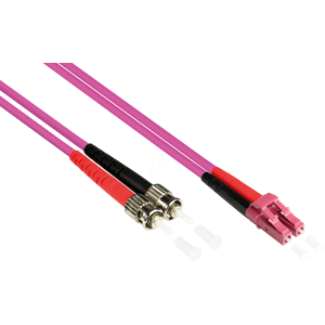 GOOD CONNECTIONS GC LW-810LT4 - Patchkabel LWL Duplex OM4 50/125µ LC/ST, 10 m, violett GOOD CONNECTIONS GC LW-810LT4 - Patchkabel LWL Duplex OM4 50/125µ LC/ST, 10 m, violett