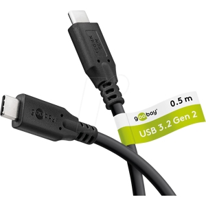 GOOBAY 74204 - USB 10 Gb/s Kabel, 60 W, 4K 60Hz, 0,5 m GOOBAY 74204 - USB 10 Gb/s Kabel, 60 W, 4K 60Hz, 0,5 m