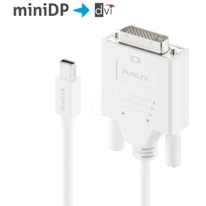PURELINK PURE IS2110-015 - Mini Displayport 1.1 Stecker auf DVI 24+1 Stecker, WUXGA, 1,5 m PURELINK PURE IS2110-015 - Mini Displayport 1.1 Stecker auf DVI 24+1 Stecker, WUXGA, 1,5 m