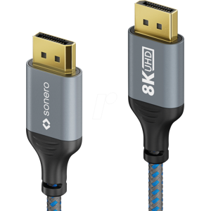 SONERO SON SPC-DP110-30 - DisplayPort Kabel, 8K 60 Hz, 3,0 m SONERO SON SPC-DP110-30 - DisplayPort Kabel, 8K 60 Hz, 3,0 m