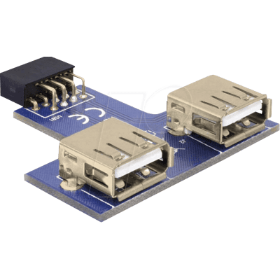 DELOCK 41824 - USB Pinheader Buchse auf 2x USB 2.0 Buchse DELOCK 41824 - USB Pinheader Buchse auf 2x USB 2.0 Buchse