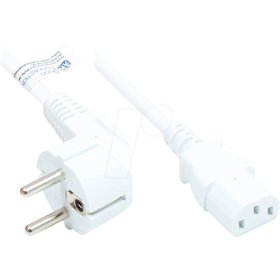GOOD CONNECTIONS GC P0130-W150 - Netzkabel Typ E+F CEE 7/7 auf C13 , weiß, 1,50 mm², 15 m GOOD CONNECTIONS GC P0130-W150 - Netzkabel Typ E+F CEE 7/7 auf C13 , weiß, 1,50 mm², 15 m