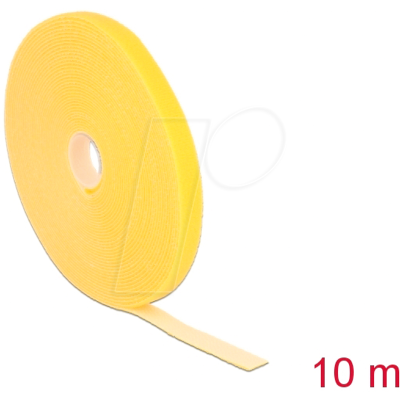 DELOCK 18736 - Klettband auf Rolle, 10 m x 13 mm, gelb DELOCK 18736 - Klettband auf Rolle, 10 m x 13 mm, gelb