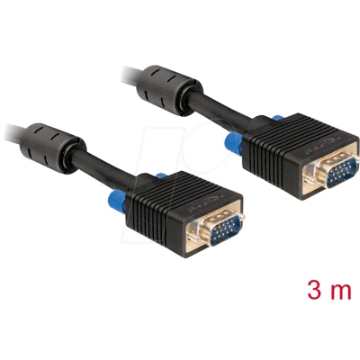 DELOCK 82558 - VGA Monitor Kabel 15-pol VGA Stecker, 3 m DELOCK 82558 - VGA Monitor Kabel 15-pol VGA Stecker, 3 m