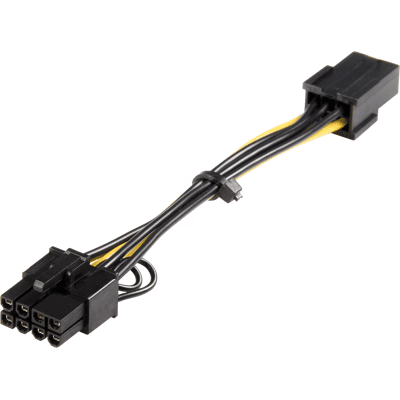 StarTech.com ST PCIEX68ADAP - 6er PCI-E auf 8er PCI-E, 15 cm, schwarz/gelb StarTech.com ST PCIEX68ADAP - 6er PCI-E auf 8er PCI-E, 15 cm, schwarz/gelb